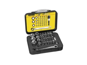 Stanley Súprava bitov 1|4" s adaptérom a račňovým kľúčom (39 ks) / Ploché | Philips | Pozidriv | TORX | Inbus / Dĺžka bitov 25 (1-13-907)
