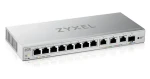 ZyXEL XGS1250-12 sivá / Switch / Managed L2 / 11x 10G RJ-45 / 1x SFP+ / 96 Gbit/s (XGS1250-12-ZZ0102F)