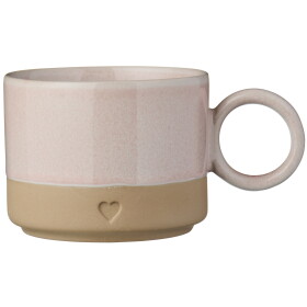 Ib Laursen Kameninový hrnček Heart Light Pink Matt 290 ml