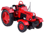 Mamido Červený kovový traktor s prívesom, otočné gumové kolesá 1:18 ZA5202