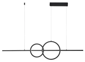 Immax NEO LITE RONDAS SMART čierna / Závesné svietidlo / 131 cm / 56 W / TUYA / Wi-Fi / Beacon (07236L)
