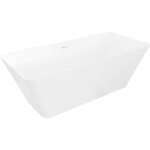 MEXEN/S - Velo Slim voľne stojaca vaňa 170 x 75, biela, sifón a prepad biela 52811707500-20