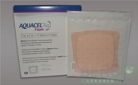 AQUACEL Ag foam Hydrofiber krytie na rany EMP DER