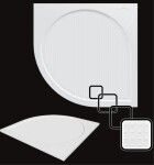 OLSEN SPA - Štvrťkruhová mramorová sprchová vanička Laka R550 - Rozmer A - 90, Rozmer B - 90 VANKCCTVRT90