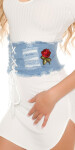 Trendy Jeans waist belt with patches