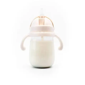 Kidnort Bringebaer Hrnček so slamkou 240ml béžový (KID000044)