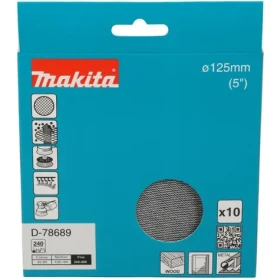Makita D-78689 / brúsny papier / 125 mm / A240 / 10 ks (D-78689)