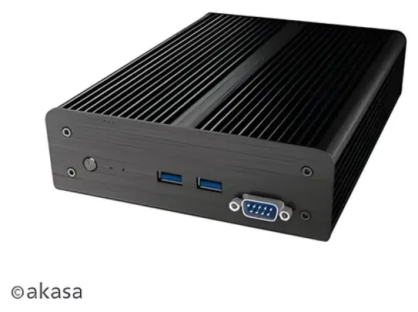 Akasa A-NUC41-M1B Newton D3 / Skriňa mini-ITX / pasívne chladenie / Intel NUC 7. gen / 2.5" HDD/SSD / sériový Port (A-NUC41-M1B)