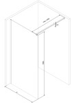MEXEN/S - Kioto Sprchová zástena WALK-IN 100 x 200, transparent 8 mm, zlatá kartáčovaná 800-100-101-55-00