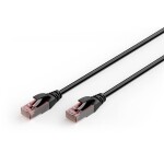 Digitus DK-1617-100-OD RJ45 sieťové káble, prepojovacie káble CAT 6 10 m čierna 1 ks; DK-1617-100-OD