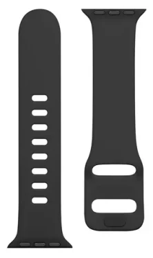 Tactical 794 Silikónový Remienok s Prackou pre Apple Watch 42 amp; 44mm Grain čierna (8596311138928)