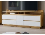TV skrinka Foggia 188 cm, dub artisan/biela%