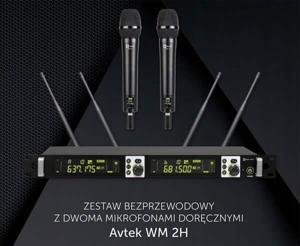 Avtek WM 2H Sada bezprzewodowy z dwoma mikrofonami doRučnými