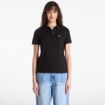 Tričko LACOSTE Short Sleeved Ribbed Collar Shirt Black 38