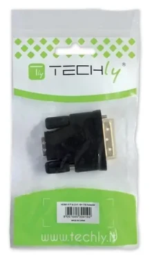 Techly IADAP-DVI-HDMI-F čierna / Redukcia / DVI-D - HDMI / Dual Link / pozlátené kontakty (IADAP-DVI-HDMI-F)