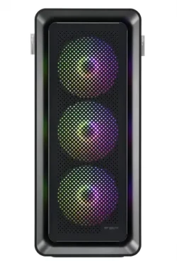 Fortron CUT593P čierna / ATX / 2x USB3.0 + 1x USB-C / 4X 140mm ARGB / bez zdroja / priehľadná bočnica / ARGB podsvietenie (POC0000204)