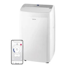 Sencor SAC MT9078CH biela / mobilná klimatizácia / 9000 BTU / chladenie / odvlhčovanie / ventilátor / kúrenie / SMART WiFi (8590669337866)