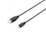 Equip 1 m čierny / USB kábel / USB-A na Micro-USB B / USB 2.0 / 480 Mbit/s (128594)
