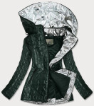 Zelená dámská bunda s ozdobnými vsadkami (MM50) Barva: odcienie zieleni, Velikost: 48