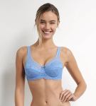Dámska čipkovaná podprsenka DIM GENEROUS ESSENTIEL UNDERWIRE BRA - DIM - svetlo modrá 75 B