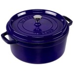 Staub Round Cocotte 40510-284-0 Kastról s pokrievkou 26 cm modrá (40510-284-0)