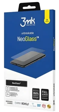 3mk NeoGlass Samsung Galaxy A22 5G čierna / Hybridné sklo / 0,3 mm / Odolné proti prasknutiu