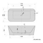POLYSAN - ZARY voľne stojaca vaňa 170x80x58cm, biela 68658