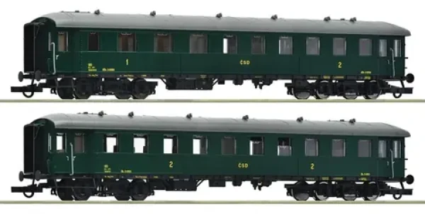Roco 6200037 Sada 2 ks rýchlikových vozidiel ČSD