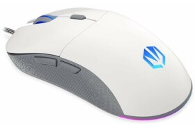 Endorfy GEM Plus biela / optická / drôtová / herná / 19000 dpi / PAW3370 / 6 tlačidiel / RGB / Kailh GM8.0 / USB / 1.8m (EY6A011)