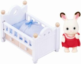 Sylvanian Families Nábytok #39;#39;chocolate#39;#39; králikov#39;#39; - baby králik v postieľke