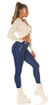 Sexy Highwaist Push-Up Jeans with buttons denimblue 44