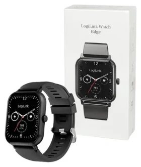 LogiLink Edge čierna / Chytré hodinky / 1,83 "LCD / Dotykový displej / Bluetooth 5.2 (SW0001B)