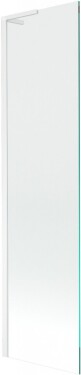MEXEN/S - Next L vaňová zástena FIX 80 x 150, transparent, biela 895-080-000-03-00-20