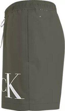 Pánske plavky MEDIUM DRAWSTRING KM0KM01003 LDY olivovo zelená Calvin Klein