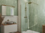 Sprchová zástena Walk-in 110 cm SAT vo farbe profilu zlatá lesk SATBWI110PRZ SATBWI110PRZ