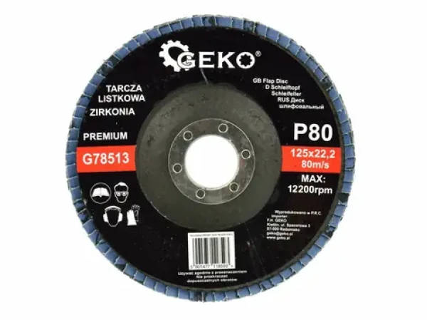 GEKO G78513 / Lamelový kotúč / 125 x 22.2 mm / P80 (G78513)