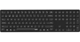 Rapoo E8020M Multi-mode čierna / Bezdrôtová klávesnica / Full-size / 2.4 GHz / BT 3.0 a 5.0 (220697)