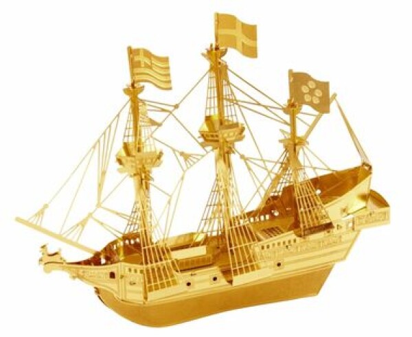 Metal Earth 3D Puzzle Loď Golden Hind (zlatá)