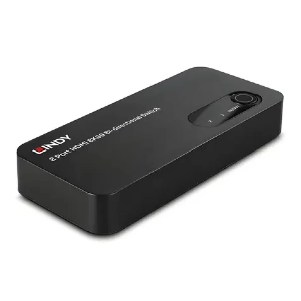 Lindy 38339 čierna / Prepínač HDMI / 2 porty / 8K 60Hz / HDR / obojsmerný (38339)