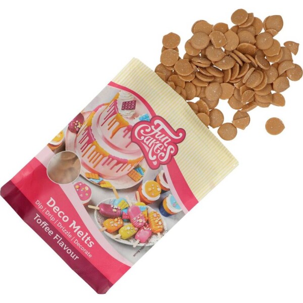 Lahodne rozpustná poleva v peckách 250g Toffee - FunCakes - FunCakes