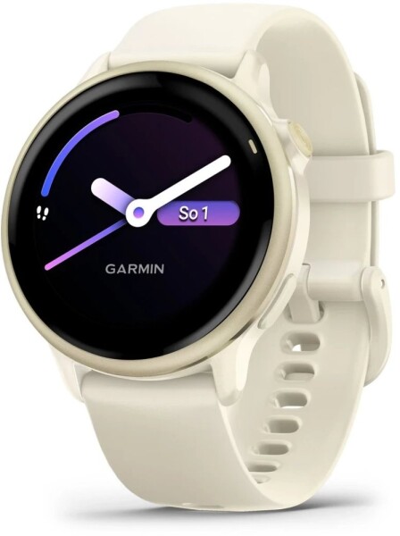 Garmin vívoactive® 6, Lunar Gold with Bone Band