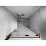 MEXEN/S - Lunar L sprchové dvere krídlové pravé 70, transparent, ružové zlato 834L-070-000-60-00-P