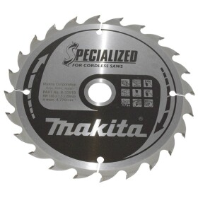 Makita SPECIALIZED B-32910 tvrdokovový pílový kotúč 165 x 20 x 1 mm Počet zubov (na palec): 24 1 ks; B-32910