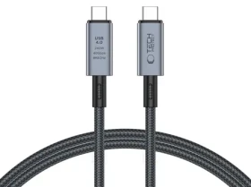 Tech-Protect UltraBoost Max šedá / Kábel / USB-C 4.0 - USB-C 4.0 / PD 240W / 40Gbps / 8K / 1m