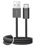 Puro Fabrik 2.0 tmavo zelená / Dátový kábel USB-A - USB-C / opletený / 10 W / 1,5 m