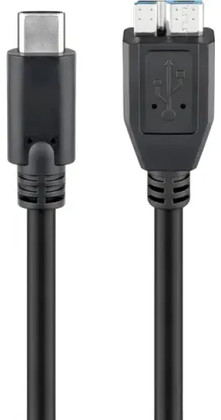 Goobay 67995 čierna / Kábel USB-C na micro-USB 3.0 / 0,6 m (67995)