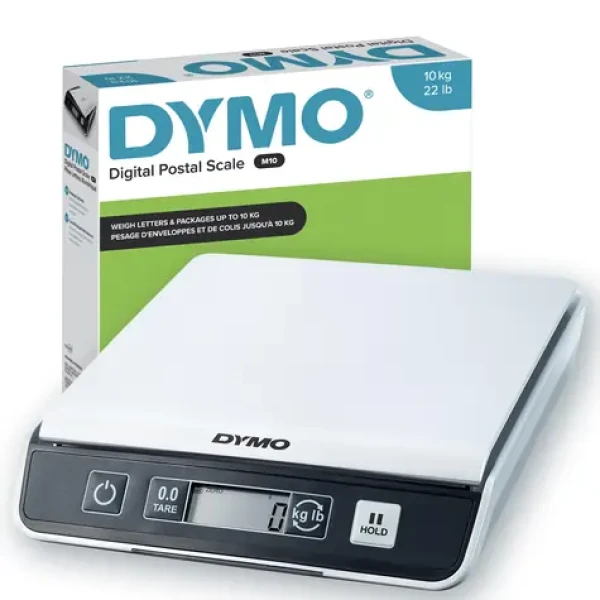 Dymo M 10 Poštová váha / LCD displej / nosnosť do 10 kg / napájanie USB alebo batéria AAA (S0929010)