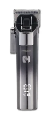 Mesko MS 2842 sivá / Aku zastrihávač vlasov / IPX6 / prevádzka až 200 min / LED displej / 4 nástavce (MS 2842)