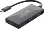 InLine Hub 35398 čierna / USB hub / 2x USB-C / 3x USB-A 3.2 Gen1 (35398)