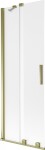 MEXEN/S - Velar dvojkrídlová posuvná vaňová zástena 75 x 150, dekor, zlatá 896-075-000-31-50